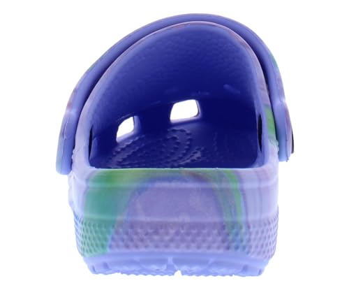Image of Crocs Classic Swirl Dye Clog Infant /Toddler Shoes Size 10, Color: Purple /Green /Pink-Purple