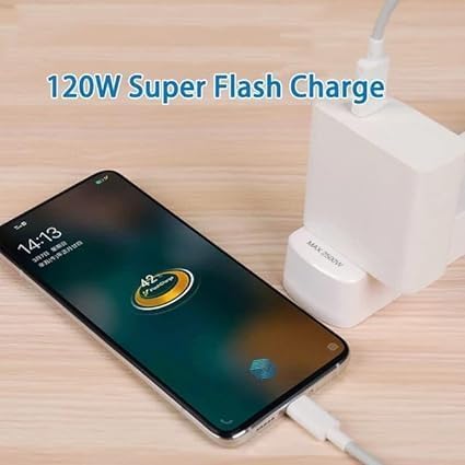 Image of Original 120 Watt Flash Charging USB to C Cable Compatible with vivo X90, X90 Pro, X80, X80 Pro, X70, X70 Pro, X60, X60 Pro, iqoo Neo 6, Neo 7, Neo 7 Pro (120W Cable) (APR110)