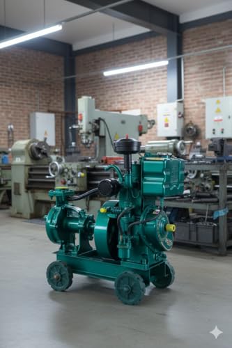 Image of SUPER BHARAT 5 HP /2600 RPM Pump Size (mm) 100 x 100 Gland Head (mtr) Duty point & Range 8.5 7-10 Discharge (Ips) At Duty Poiny & Range 19.5 14-25 Pump Set Weight with Trolley Gross (kgs) 110
