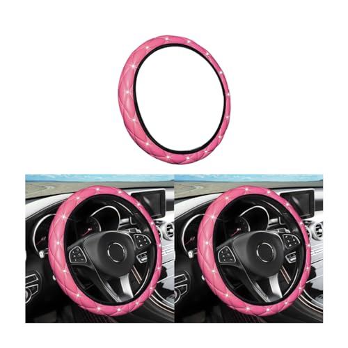 Coprivolante Auto Con Strass Pahajim - Universale 38 Cm, PU Pelle Antiscivolo Con Cristalli Bling Per Donne - Foto 7