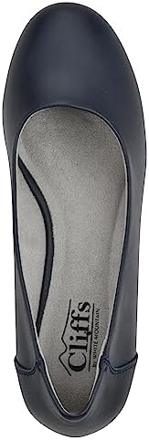 CLIFFS BY WHITE MOUNTAIN Women's Shoes Boldness Wedge Heel, Navy/Smooth, 9 M | Image 5