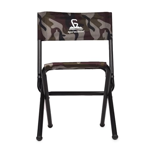 Image of GREENLANDS Folding Camping Chair | 100kg Capacity | Camouflage | Rust-Proof Steel | Lightweight 2.25kg | Outdoor Camp Chair | Camo