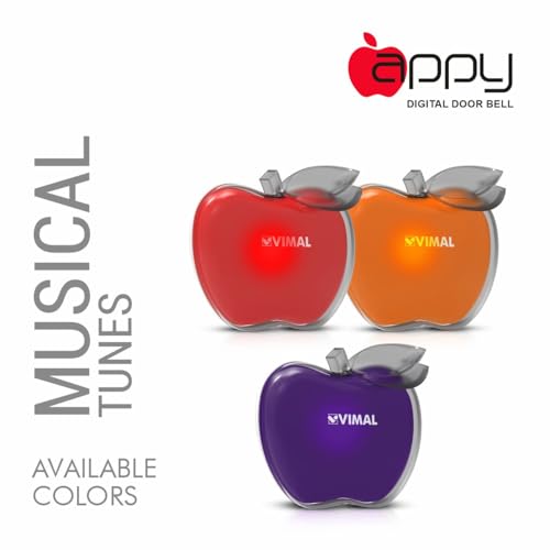 Image of Vimal Appy Digital Multitunes Musical Door Bell with Selectable Music & Flashing Indicator, (Multicolour)