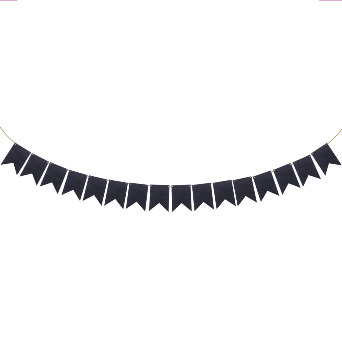 HYTROVE 16pcs Reusable Wooden Chalkboard Hanging Banner with String Chalkboard Pennant Banner for Graduation and Birthday Party Decorations DIY Sign