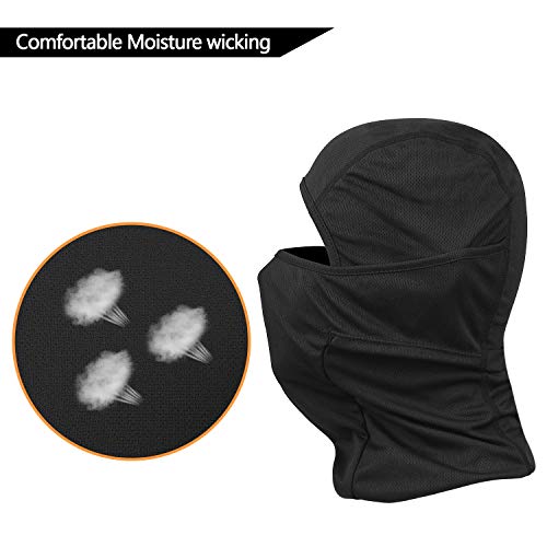 Eaone 1 Pack Ski Mask, Black Balaclava For Men, Full Face Winter Mask Breathable Face Scarf For Women Skiing Motorcycle Outdoor Sports #TOP3