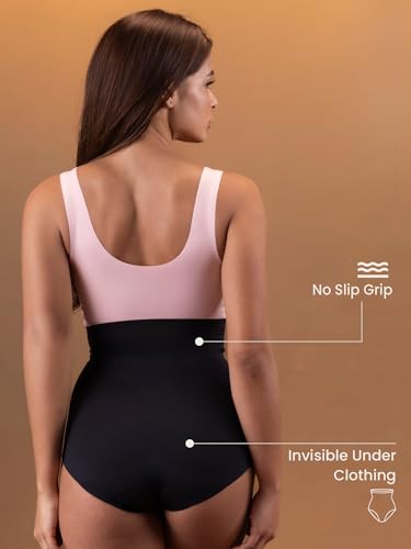 Image of Krvvy Seamless Tummy Tucker Shaperwear for Women | High Waist Shaper with Targeted Compression on Belly Fat | Provides Invisible & Slim Look Under Dresses