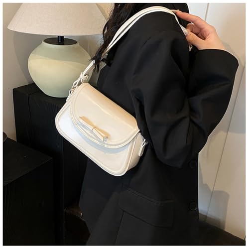 Image of Red Shoulder Bag Y2k Purse for Women Trendy Leather Handbag 90s Clutch Purse Top Handle Satchel