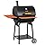 Royal Gourmet CC2024 24-Inch Charcoal BBQ Grill with Wooden Front Shelf & Side Shelf, Outdoor Barrel Charcoal Grill with Warming Rack for Patio Backyard Party Grilling, Black