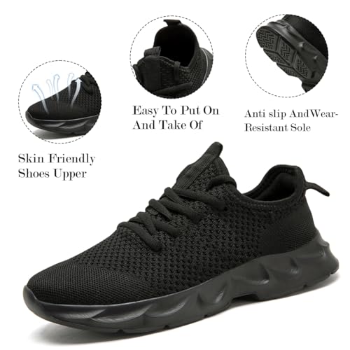 Men Lightweight Tennis & Gym Shoes Breathable Mesh Non Slip Sneakers for Work Walking Athletic Comfort2