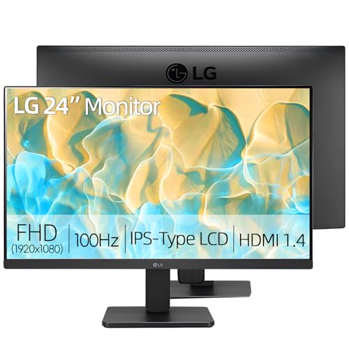 Image of LG 24 inch FHD (1920 x 1080) IPS Business Monitor, 100Hz, AMD FreeSync, 99% sRGB, Reader Mode, Flicker Safe, HDMI VGA, Tilt and VESA Mountable