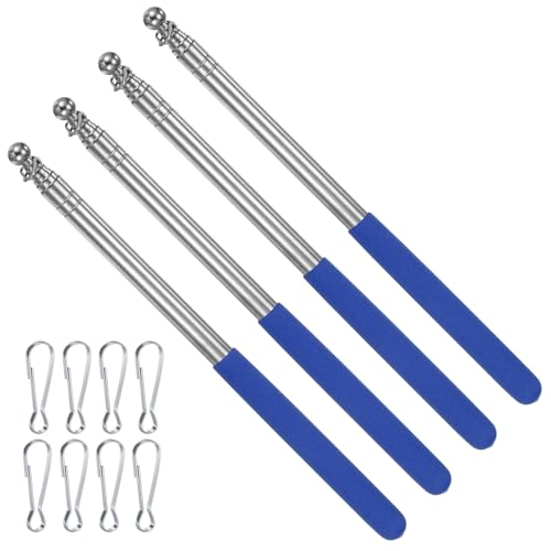 Guide drapeau mât extensible en inox avec clips de fixation pour tableau - 2