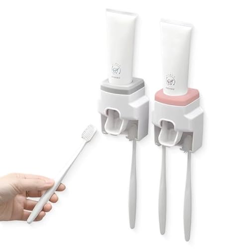 Bootoow - Exprimidor de tubos, 3 unidades, exprimidor de tubos, para todos los tubos, pasta de dientes, dispensador de pasta de dientes, dispensador de pasta de dientes montado en la pared