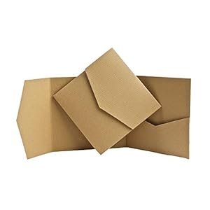 Kraft Matte Pocketfold Nodigt 144mmx144mm uit Pocketfold Uitnodigingen LTD