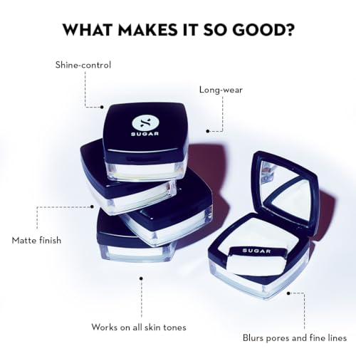 SUGAR Cosmetics All Set To Go Translucent Powder For Face | Setting Loose Powder For Face | Lightweight & Long Lasting | Matte Finish | Lasts Upto 8 Hrs | 7Gm, White - Image 4