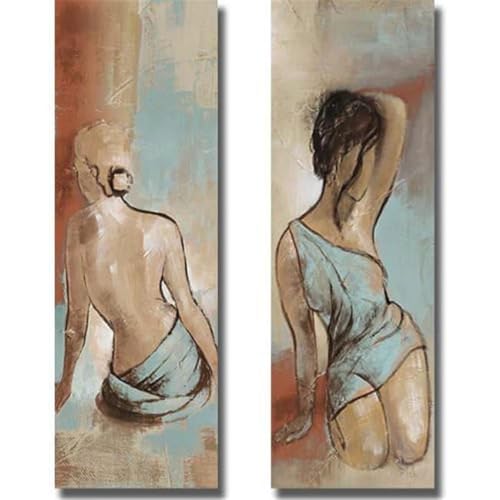 Seated Woman Panel by Patricia Pinto Premium Gallery-Wrapped Canvas Giclee Art Set - Ready to Hang, 12 x 24 x 1.5 in.