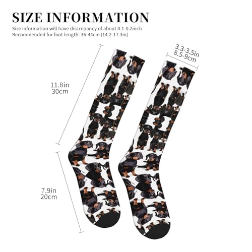 HJLUUFT Dachshund Weiner Haustier Kompressionssocken für Männer und Frauen - Feuchtigkeitstransportsocken, Diabetiker und Neuropathie Socken