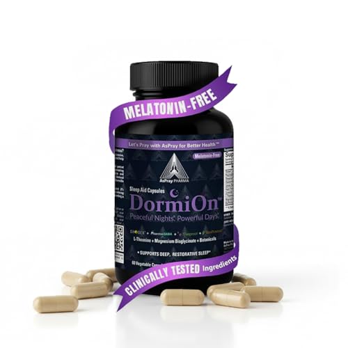 DormiOn™ Best Melatonin-Free Sleep Aid. 10-in-1 Sleep, Stress, Cortisol, Mood