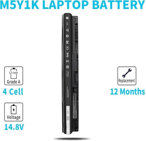 Image of M5Y1K 14.8V Battery for Dell Inspiron 14 15 17 5000 3000 5559 5558 3551 3451 3558 i3558 3567 5755 5756 5458 5759 5758 5759 GXVJ3 453-BBBQ WKRJ2 VN3N0 HD4J0 991XP P63F P47F P51F P52F P64G (M5Y1K)