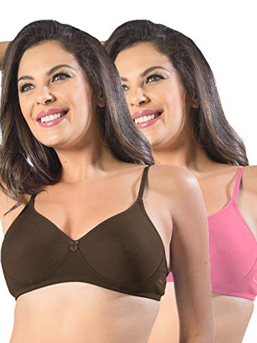 Image of SONARI Womens Non Padded Cotton Bra | Wire Free, Medium Coverage, Seamless Cups, Comfortable Polyester Cotton Blend Fabric | Adjustable Straps, Ideal for Everyday Wear - Smile