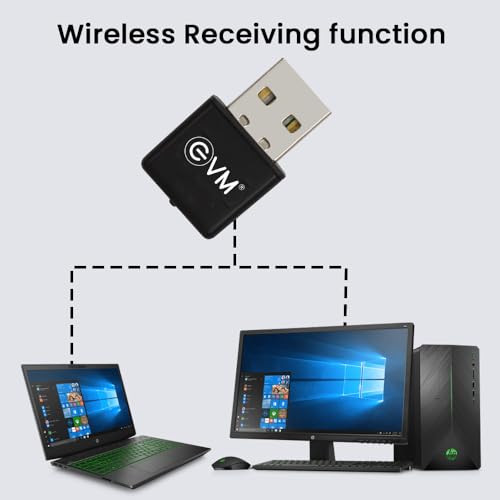Image of EVM EnWifi 300 Mbps USB Wi-Fi Adapter | Wireless USB Network Dongle for PC & Laptop | 802.11 b /g /n | WPA /WPA2 Security | Plug & Play USB 2.0