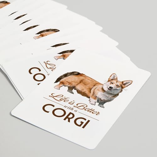 Lantern Press Baraja Póker Corgi 52 Cartas Tamaño Póker miniatura 5