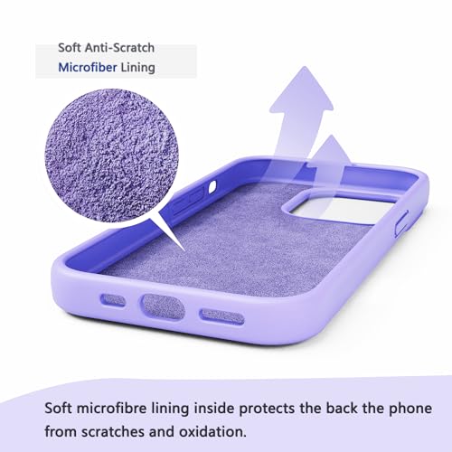Image of iPhone 11 Pro Case Silicone,Soft Microfiber Lining(Light Purple)