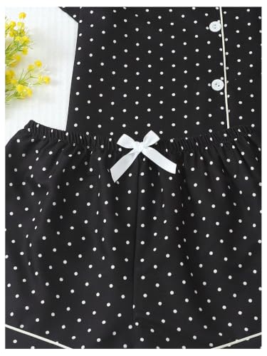 Image of Verdusa Pajamas For Women Set 2 Piece Summer Pajama Sets Cute Pjs Lounge Matching Button Shirt with Shorts
