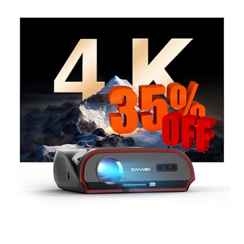 Image of 4K Daytime Projector 1800 ANSI Ultra Bright Smart Projector with NFC Screencast, Home Theater Projector for Daylight Viewing, WiFi and Bluetooth, 50% Zoom, 6D/P Keystone, Dust-Proof, Outdoor Movie