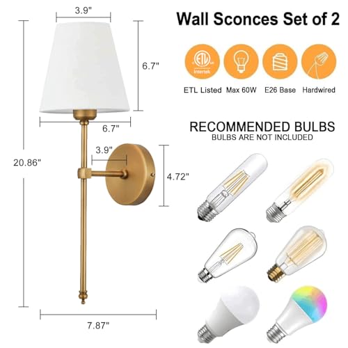 Bsmathom Wall Sconces Hardwired Bathroom Vanity Light Fixture - Image 4
