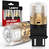 LASFIT 3157 LED Bulb for Brake Tail Light, 3057 3156 LED Bulbs Red, 4000LM Super Bright 3056 4057 4157 3457 for Automotive Tail Brake Lights, Stop Parking Light, Not for Trucks (2-Pack)
