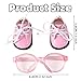 Mikovivi 17cm Doll Shoes & Glasses Set, Doll Sneakers Accessories Kit with Mini Shoes & Eyewear Fashion Toy Figure Shows Outfit Clothes Accessories (Pink, Style 3)