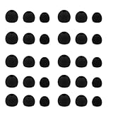 WDCFXY Silicone Ear Tips Replacement Set,15 Pairs Soft Silicone Earbuds Tips Eartips with 3.8mm Connector Hole, Fit Most in-Ear Earbuds(Inner Hole 3.8mm -4.8mm),S/M/L Sizes,Black