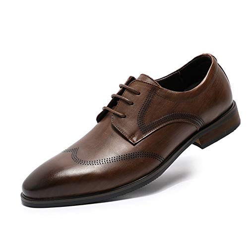 Zapatos Oxford de hombre con suela antideslizante y puntera redonda bruñida