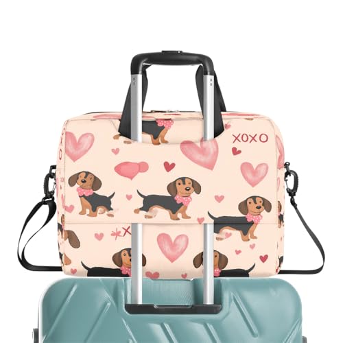 Bolso laptop con diseño de perro y corazon 15.7x3x11.8 in miniatura 7