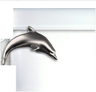 Dolphin Toilet Flush Handle - Front Mount - Satin Pewter