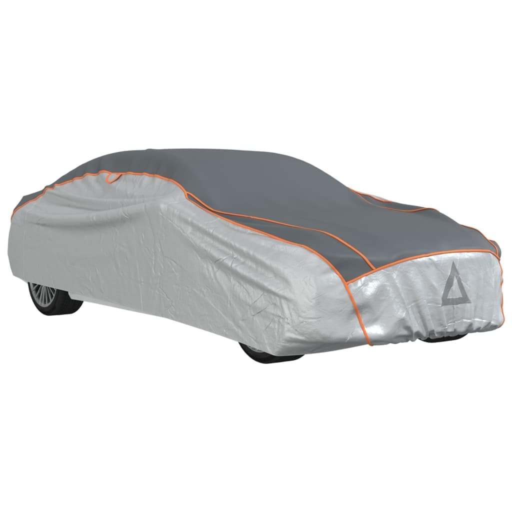 vidaXL Funda Completa Coche Sedan protección al Granizo XXL Gris/Plata, Funda de Coche, Funda de Coche para Exterior, Funda de Coche Impermeable