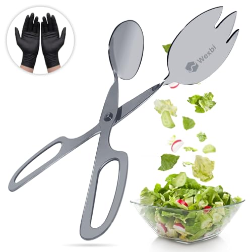 Salad Tongs 10-Inch – Heavy Duty Stainless Steel Serving Tongs for Salad, BBQ, Buffet, Kitchen & Party Use