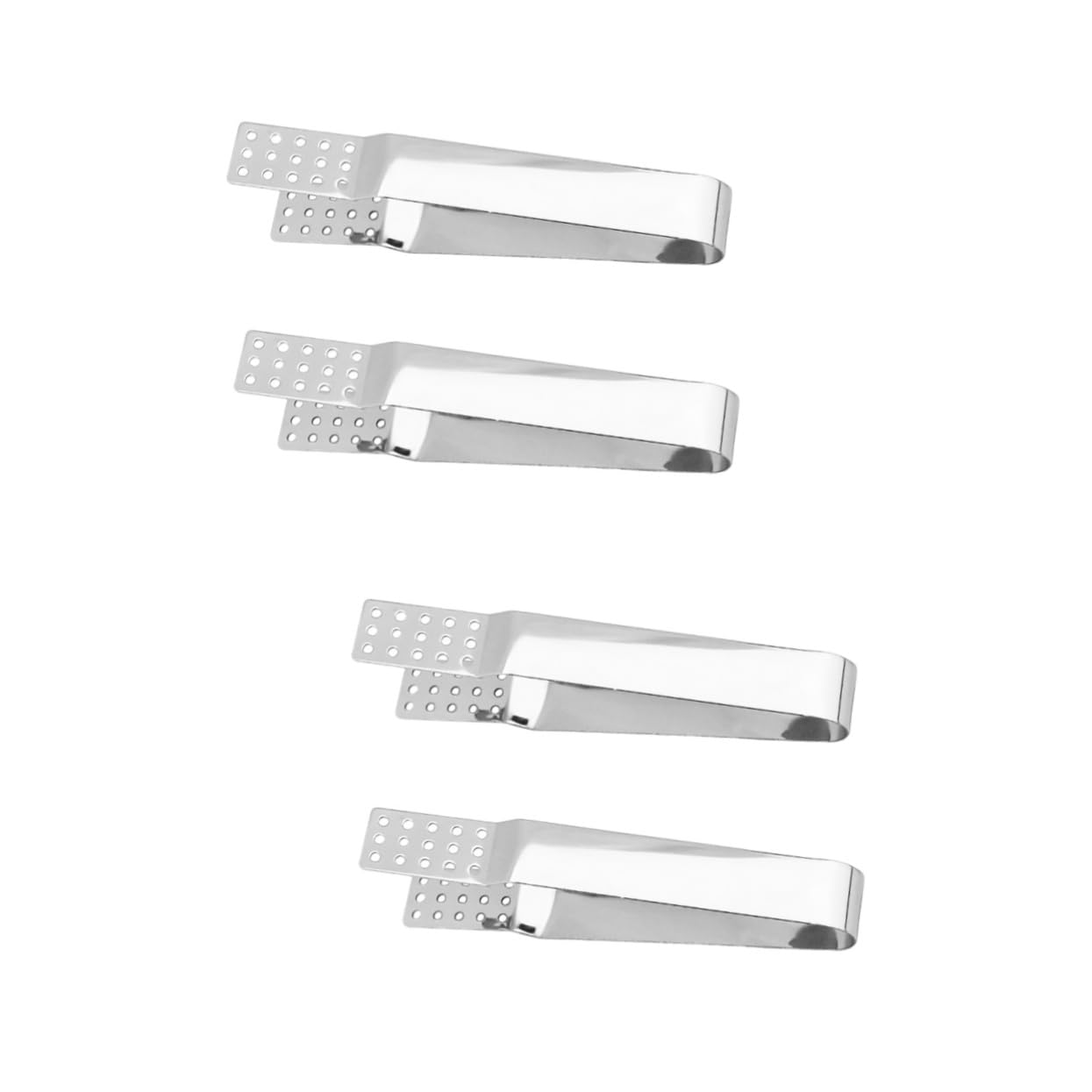 IMIKEYA 4pcs Stainless Steel Tea Bag Tongs Heat Resistant Food Clamp for Safe Steeping Multi-function Teabag Squeezer for Herbal Tea and More