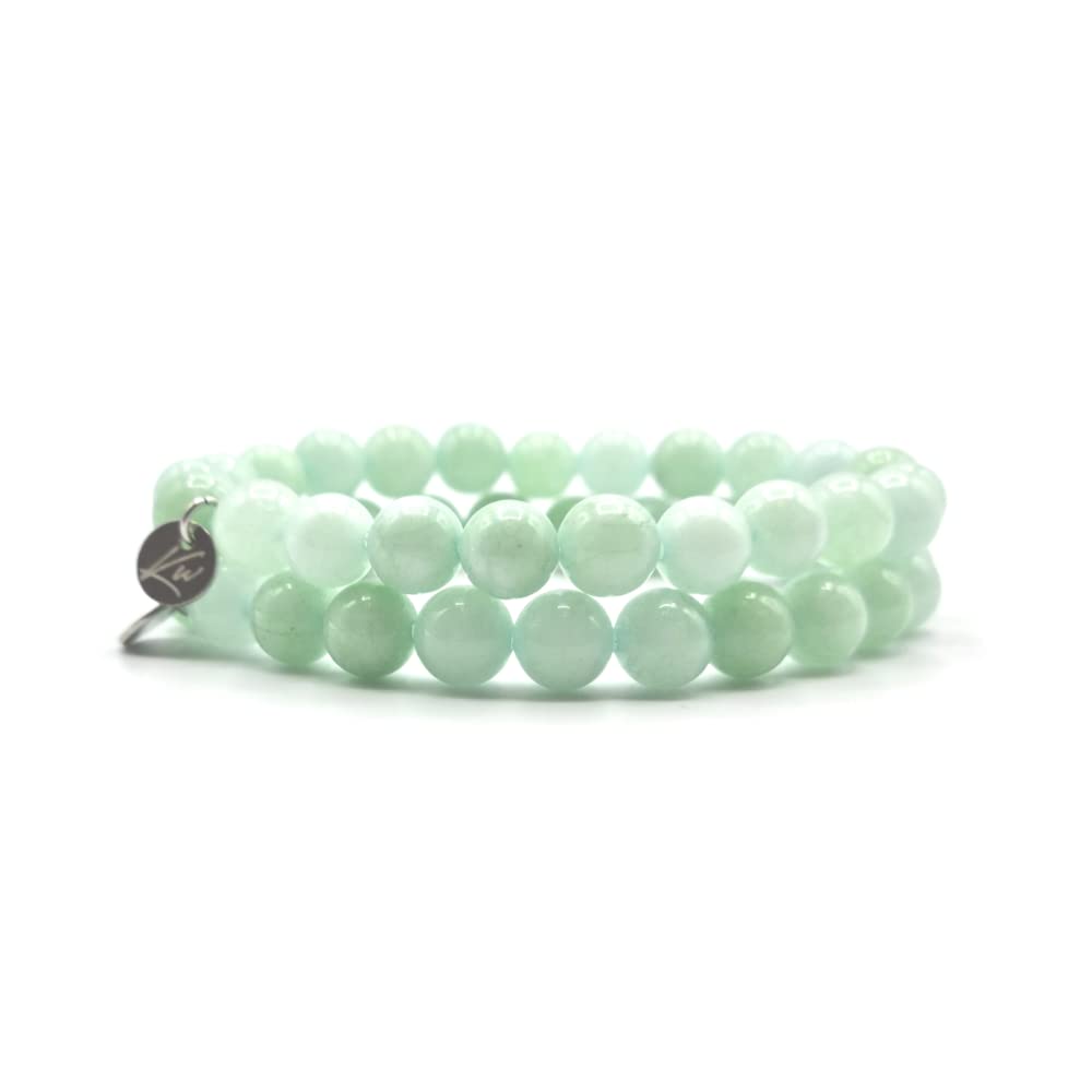 burma jade pulsera, cuentas de piedras preciosas, joyas para hombres y mujeres, chakra - vitalidad - felicidad - amor