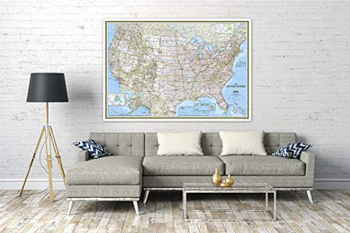 Natl Geographic Society Maps RE00602987 National Geographic United States Classic Enlarged Wall Map thumb #5