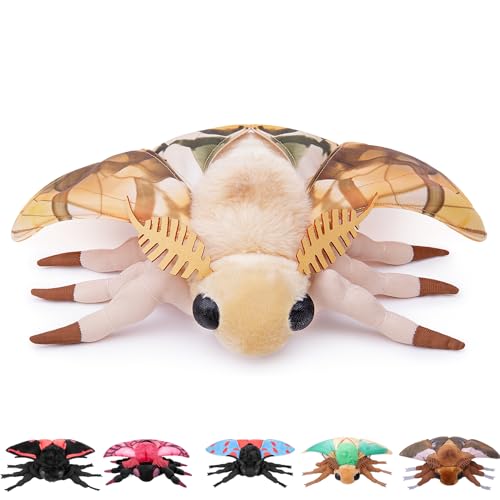lilizzhoumax Simulation Dead leaf moth Plush Toy 14.96inch Soft Realistic Dead leaf moth Stuffed Animal Plush Toy for Kids Insect lovers Boys and Girls Gifts Home Decoration brown