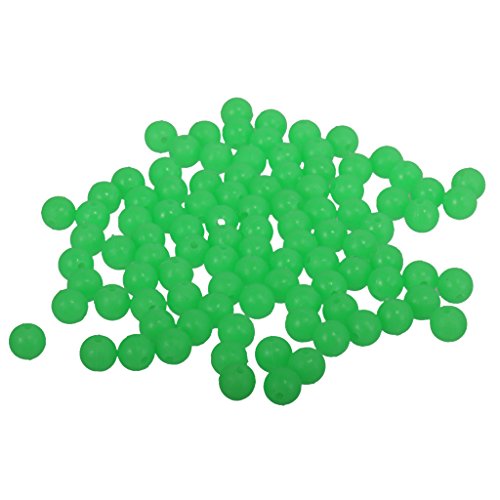 LOT DE 100 perles de p??che lumineuses de forme ovale leurre flottant