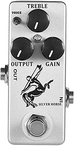 Btuty Guitar Horse Overdrive Effect Pedal Boost Silver Horse Full Metal Shell True Bypass (Silver) - Image 2