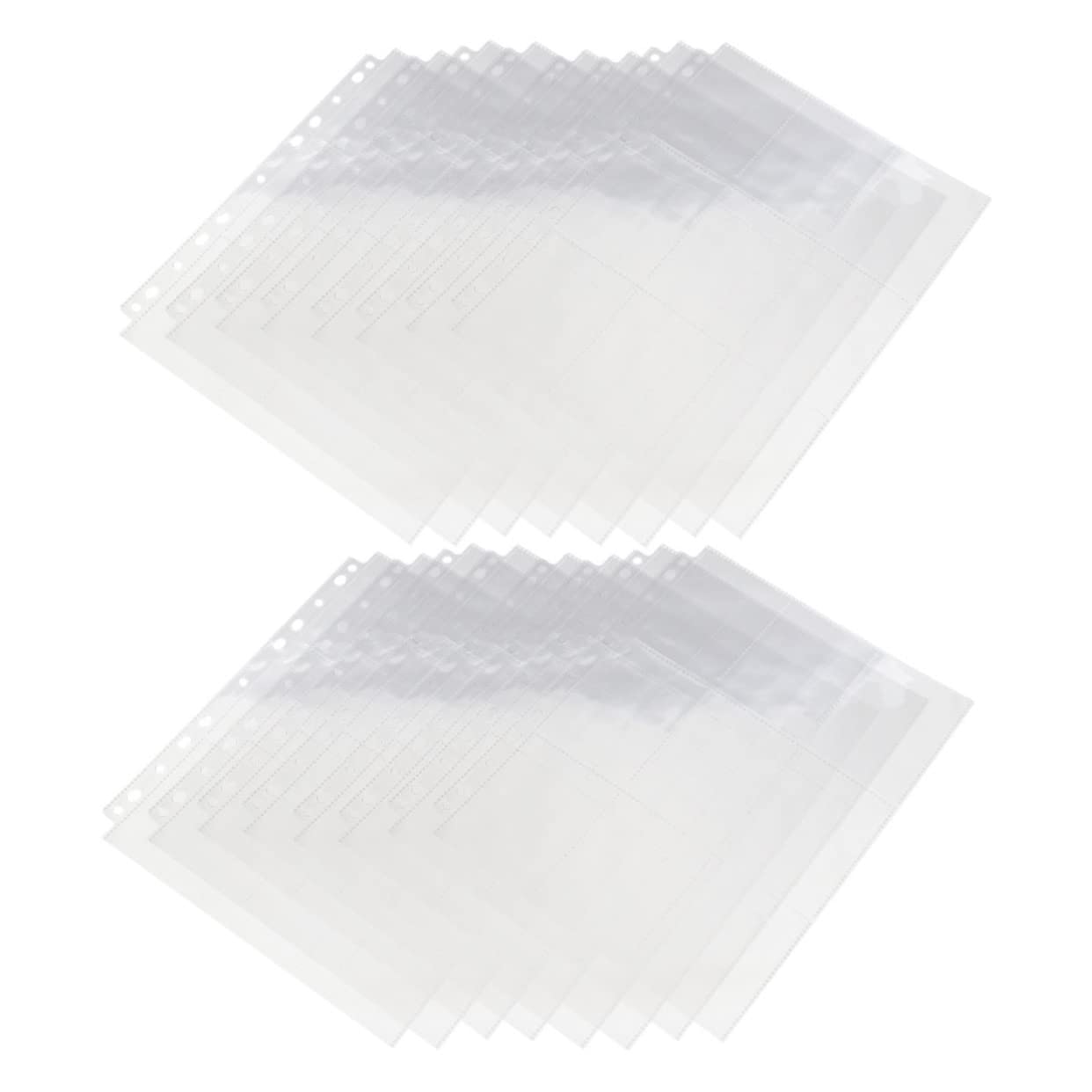 Pochettes d'album photo transparentes 11 trous en plastique pour classeurs