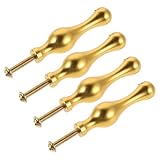 Compatibilité polyvalente : embouts de poteaux métalliques pour meubles, conçus pour s’adapter à diverses structures de meubles comme les connecteurs d’armoires vitrées et les embouts de garde-corps de galerie, ces embouts de poteaux de garde-corps métalliques offrent une intégration parfaite avec de multiples designs, embouts décoratifs dorés, supports de garde-corps pour chariots de service