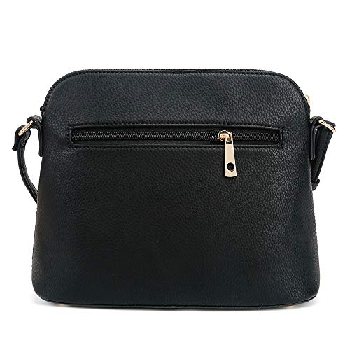 Image of SG SUGU Lunar Lightweight Medium Dome Crossbody Bag Shoulder Bag with Tassel | Zipper Pocket | Adjustable Strap