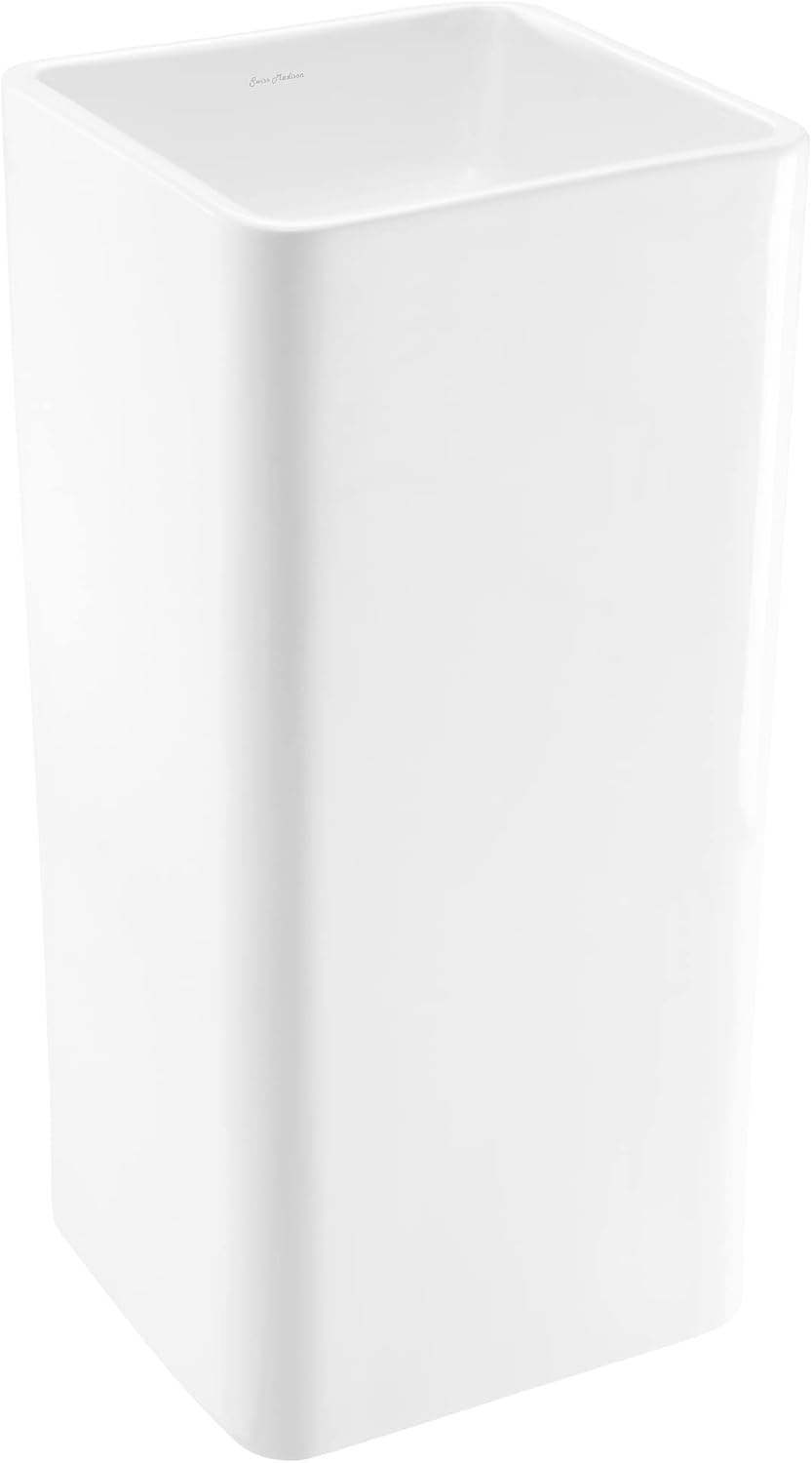 Swiss Madison Well Made Forever SM-PS315, Claire One-Piece Pedestal Sink