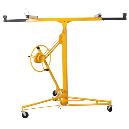 Drywall Panel Hoist Drywall Lift Rolling Panel Hoist Jack Lifter 16ft Yellow Color