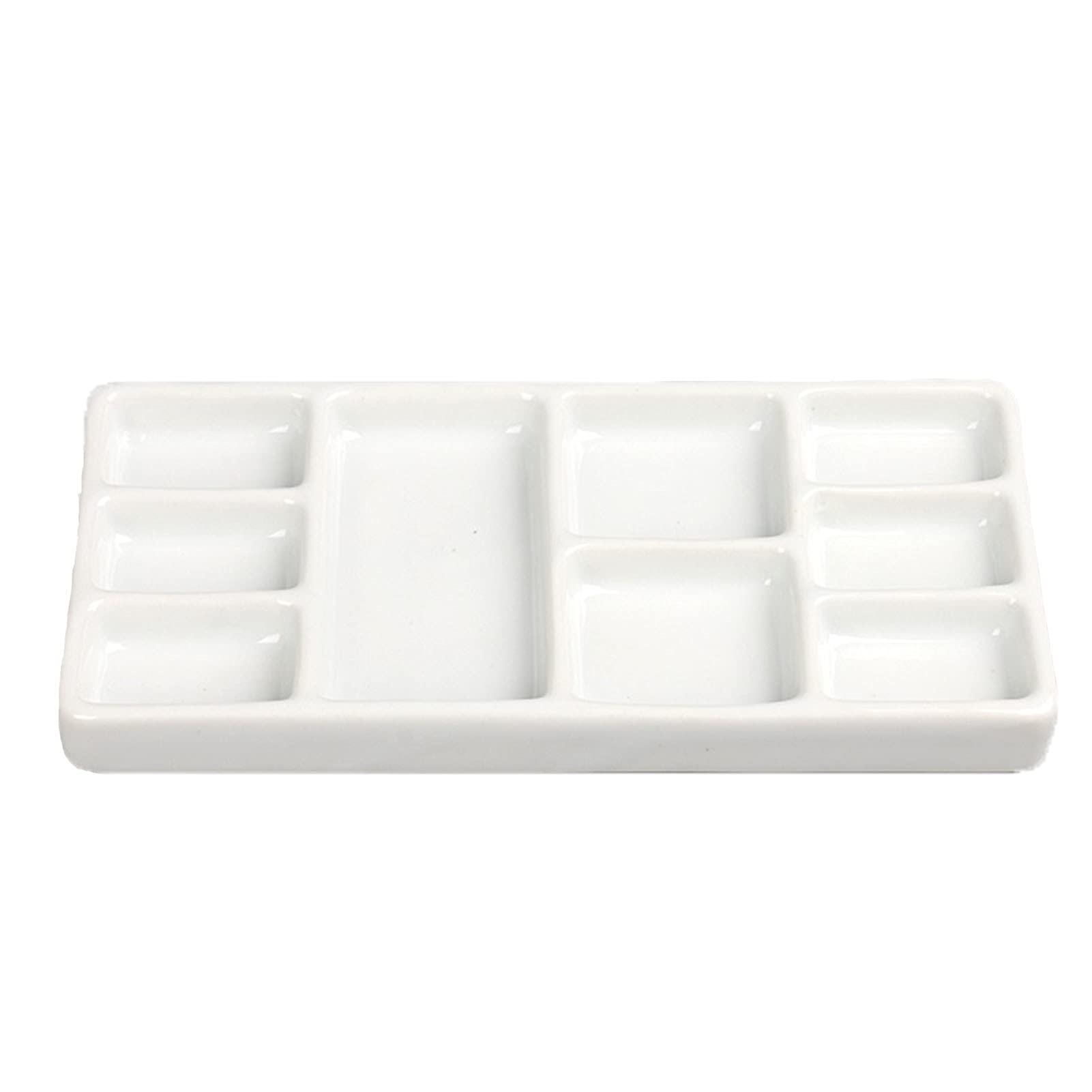 Plateau de peinture en céramique blanche pour sessions créatives de peinture chinoise