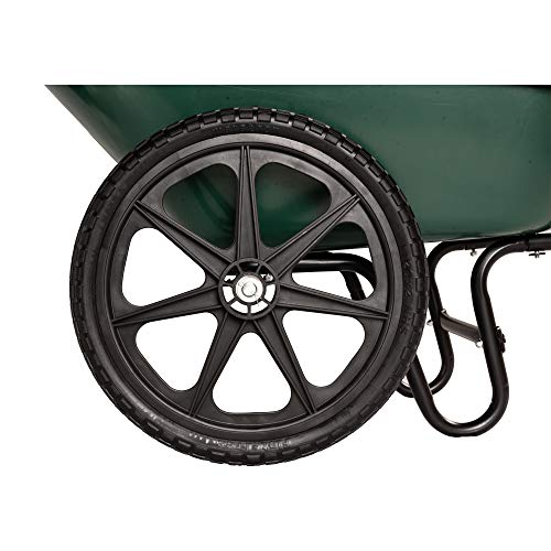 Garden Star 70030 Dual-Wheel Farm Barrow 6 Cubic Foot Wheelbarrow, 20